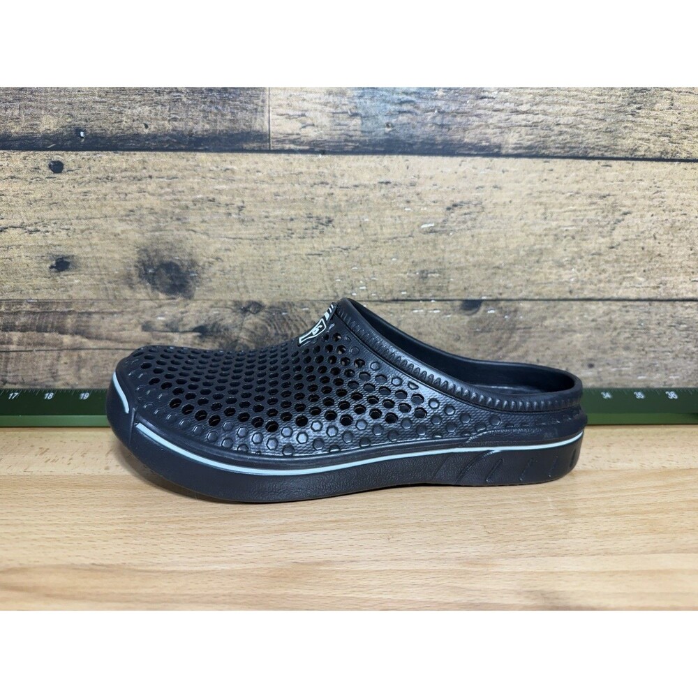 Amoji Blk Woman 8 / Men 7 Garden Clogs Shoes Sandals Slippers Beach Pool Unisex